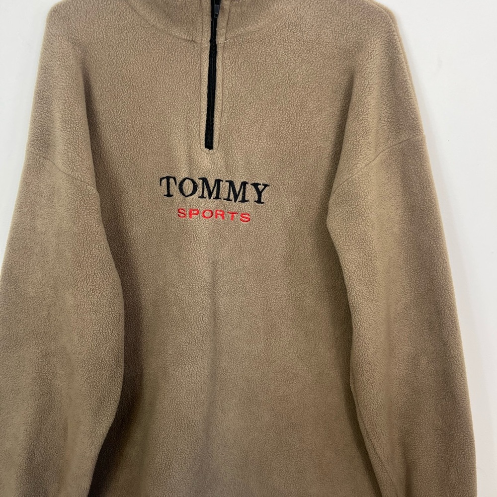 Vintage Tommy Sports 1/4 Zip Fleece Sweater Sz XL - Picture 3 of 10